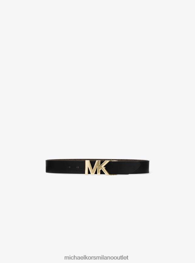 Michael Kors logo reversibile e cintura in vita in pelle donne Marrone nero P06L0L2692 Accessori