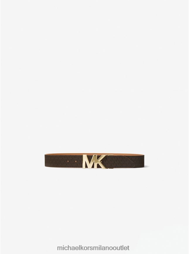 Michael Kors logo reversibile e cintura in vita in pelle donne brn/ghianda P06L0L2696 Accessori