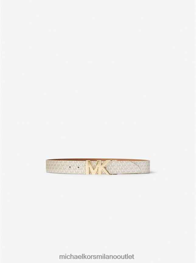 Michael Kors logo reversibile e cintura in vita in pelle donne vaniglia P06L0L2697 Accessori