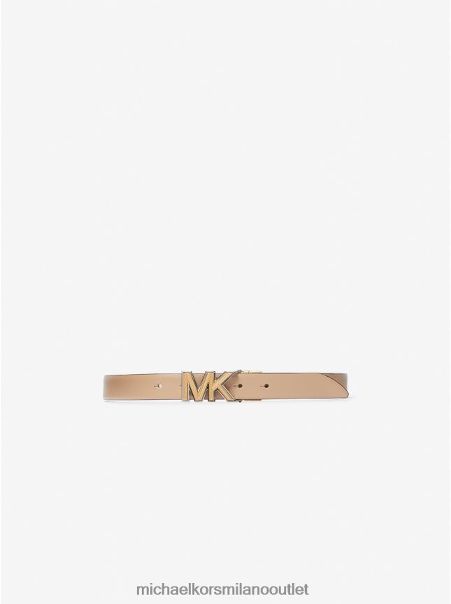 Michael Kors logo reversibile e cintura in vita in pelle donne vaniglia/cammello P06L0L2715 Accessori