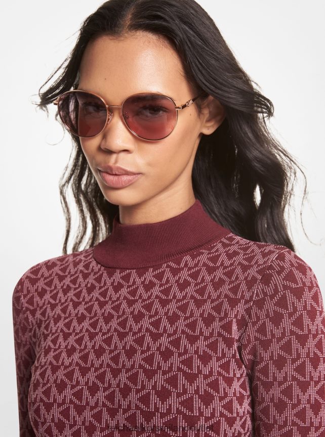 Michael Kors occhiali da sole alpini donne oro rosa P06L0L2562 Accessori