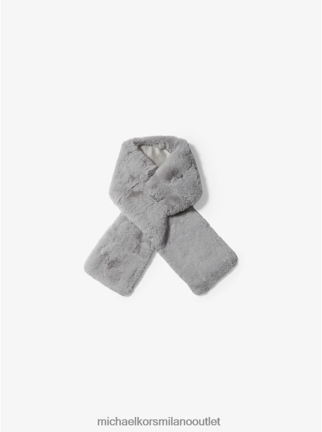 Michael Kors sciarpa pull-through in pelliccia sintetica donne grigio P06L0L2769 Accessori