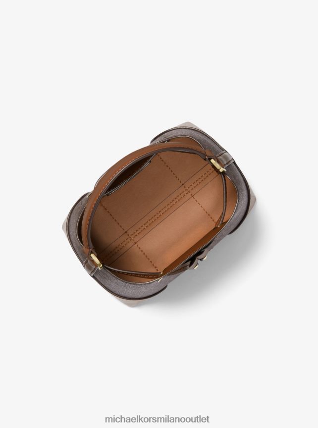 Michael Kors Borsa a secchiello Mercer piccola con logo donne marrone P06L0L914 Accessori