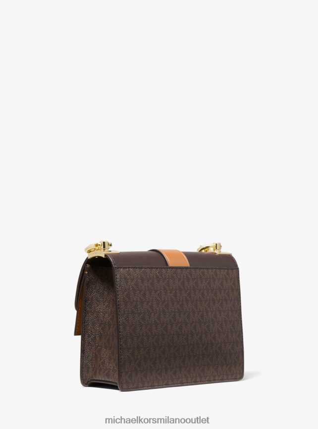 Michael Kors Borsa a tracolla Greenwich in piccolo color block e pelle saffiano donne brn/ghianda P06L0L938 Accessori