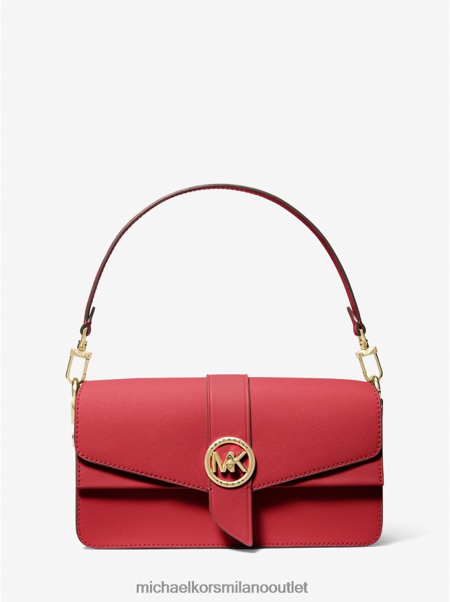 Michael Kors Borsa a tracolla Greenwich media in pelle saffiano donne cremisi P06L0L921 Accessori