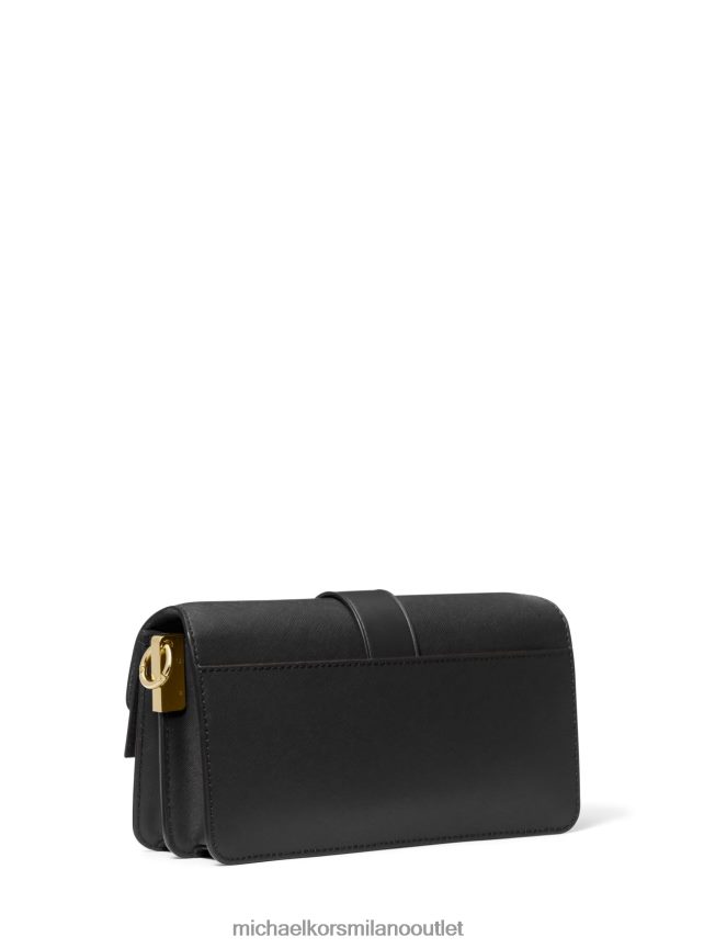 Michael Kors Borsa a tracolla Greenwich media in pelle saffiano donne nero P06L0L927 Accessori