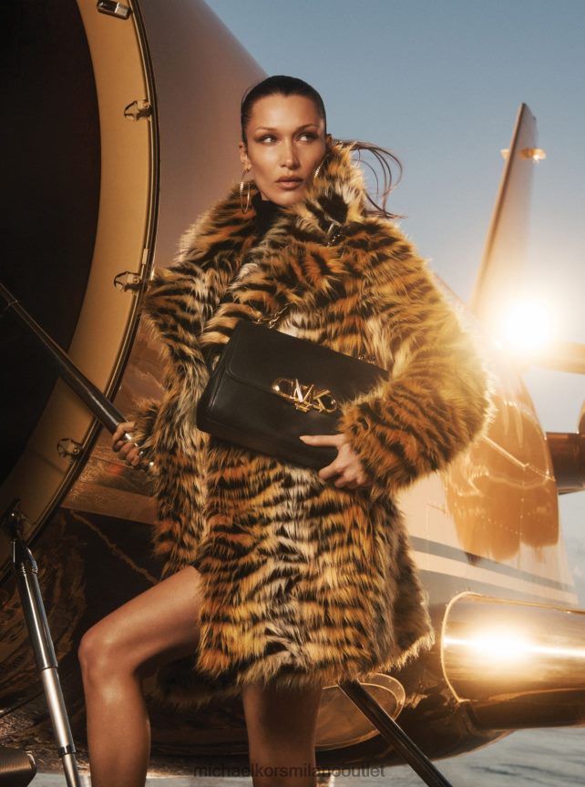 Michael Kors Borsa a tracolla Parker extra large in pelle donne nero P06L0L1337 Accessori