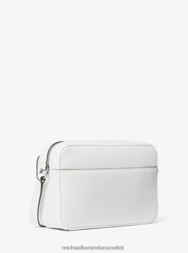 Michael Kors Borsa a tracolla Parker media in pelle donne bianco ottico P06L0L668 Accessori