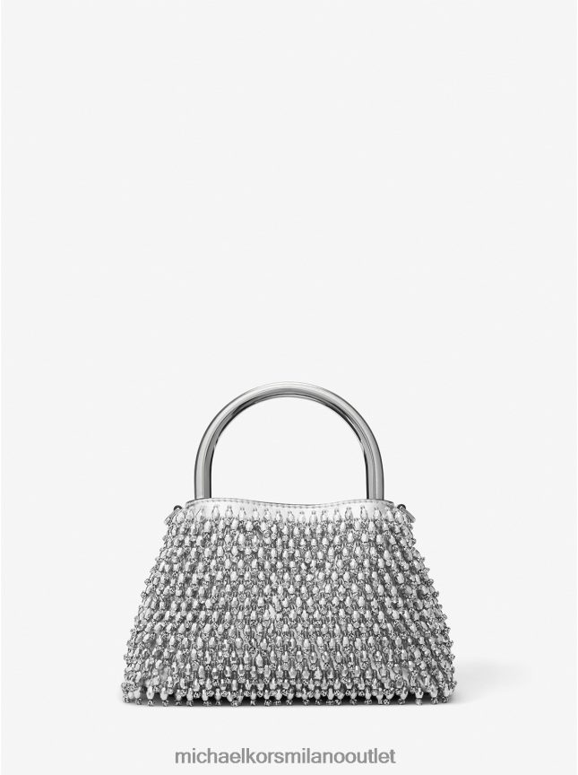 Michael Kors Borsa a tracolla Rosie extra-small in ecopelle metallizzata decorata in edizione limitata donne argento P06L0L782 Accessori