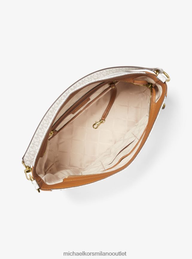 Michael Kors Borsa a tracolla grande con logo Brooklyn donne vaniglia/ghianda P06L0L1384 Accessori