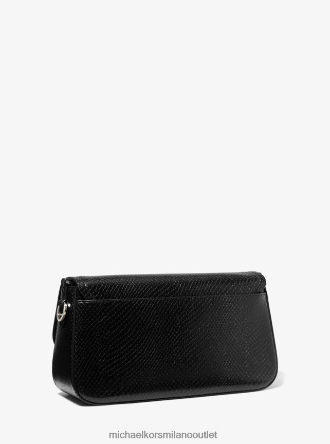 Michael Kors Borsa a tracolla media Parker in pelle goffrata serpente donne nero P06L0L1368 Accessori