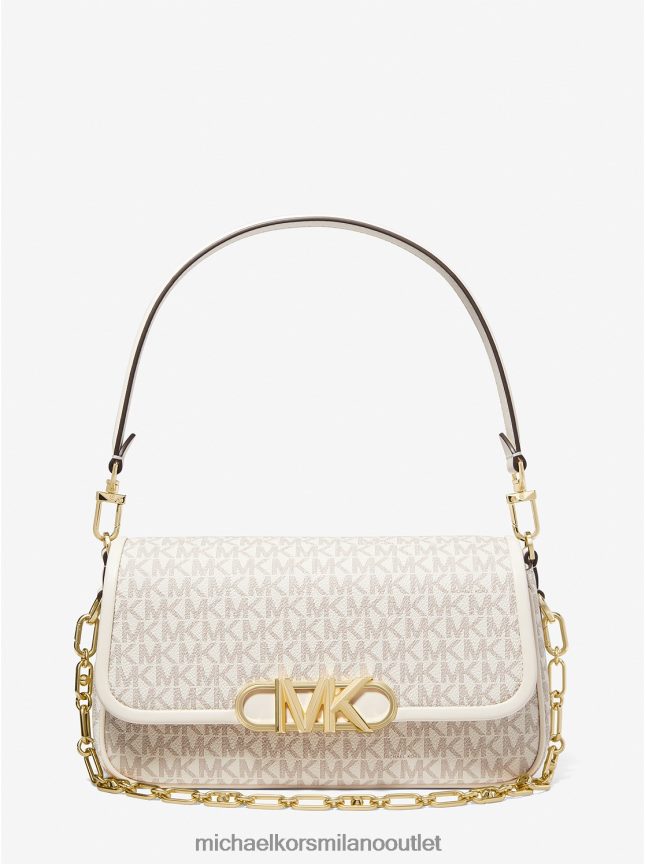 Michael Kors Borsa a tracolla media con logo Parker donne furgone/crema P06L0L1320 Accessori