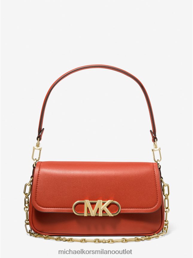 Michael Kors Borsa a tracolla media in pelle Parker donne arancione intenso P06L0L1371 Accessori