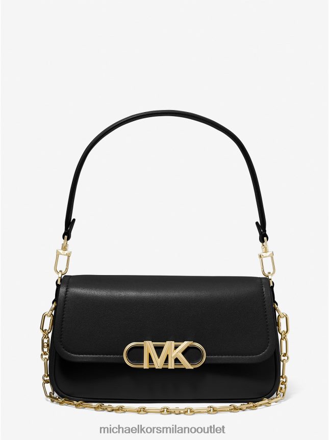 Michael Kors Borsa a tracolla media in pelle Parker donne nero P06L0L1377 Accessori
