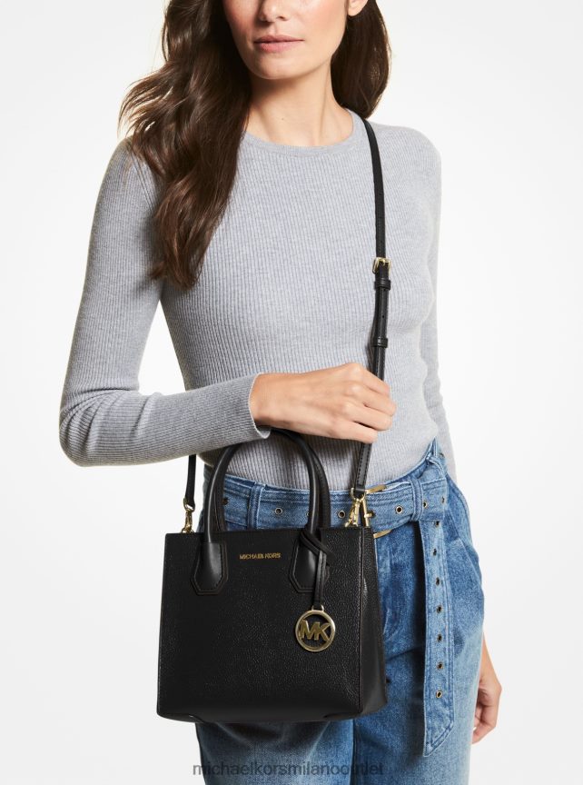 Michael Kors Borsa a tracolla mercer media in pelle martellata donne nero P06L0L1014 Accessori