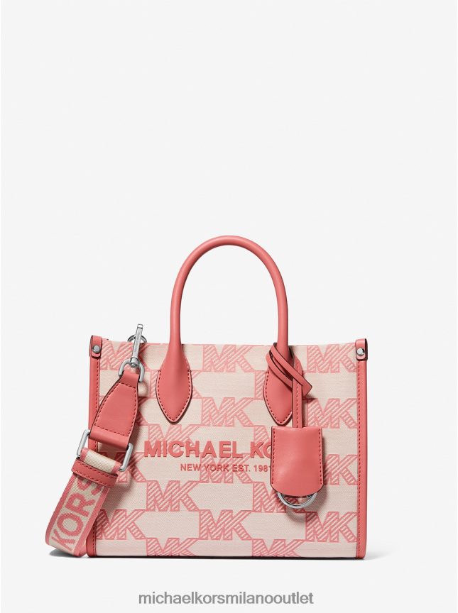 Michael Kors Borsa a tracolla mirella in jacquard con logo piccolo donne rosa tea P06L0L664 Accessori