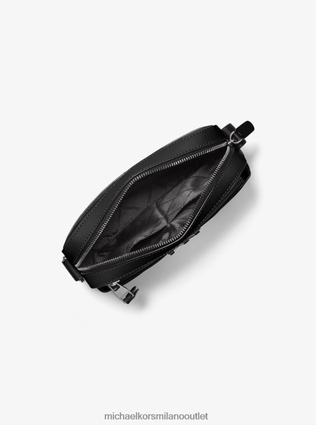 Michael Kors Borsa a tracolla utility in pelle martellata Hudson donne nero P06L0L795 Accessori