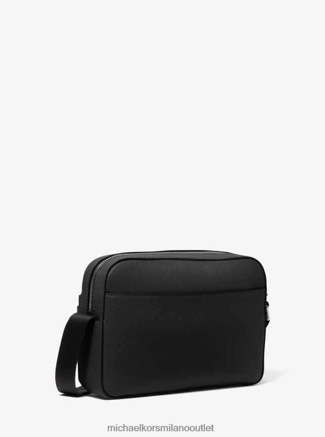 Michael Kors Borsa a tracolla utility in pelle martellata Hudson donne nero P06L0L795 Accessori