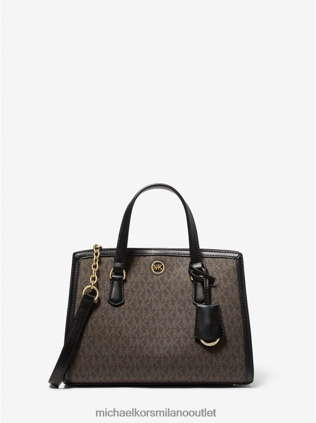 Michael Kors Borsa messenger Chantal piccola con logo donne marrone/nero P06L0L922 Accessori