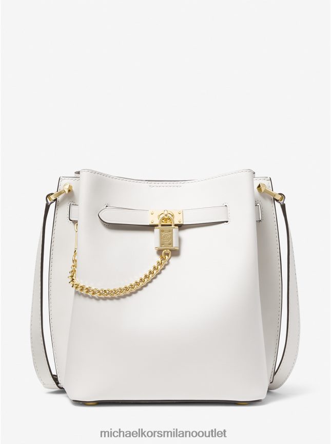 Michael Kors Borsa messenger media in pelle Hamilton Legacy donne bianco ottico P06L0L690 Accessori