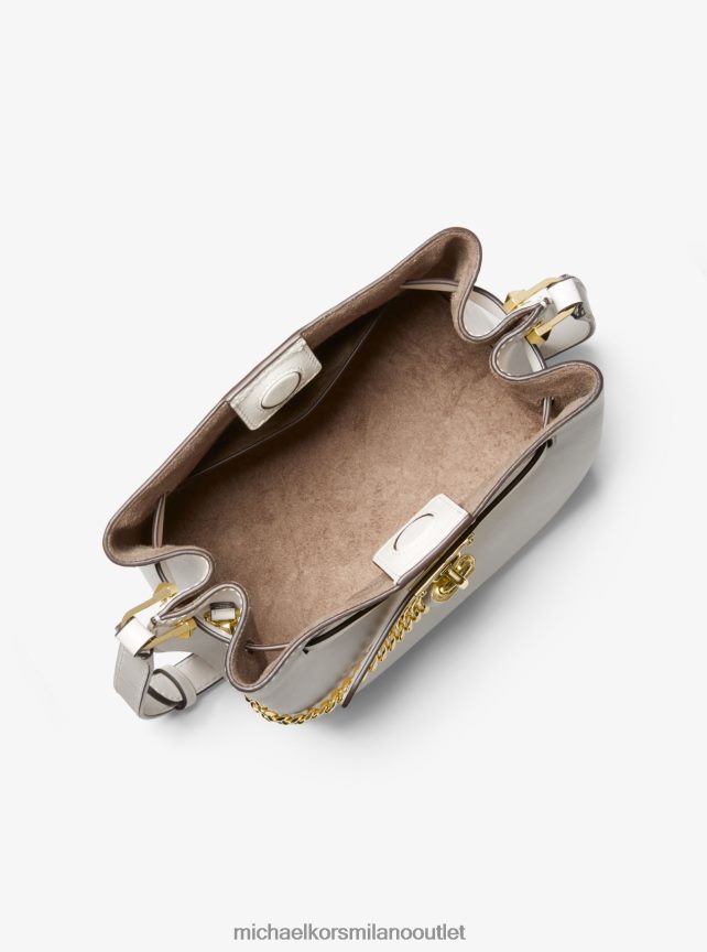 Michael Kors Borsa messenger media in pelle Hamilton Legacy donne bianco ottico P06L0L690 Accessori