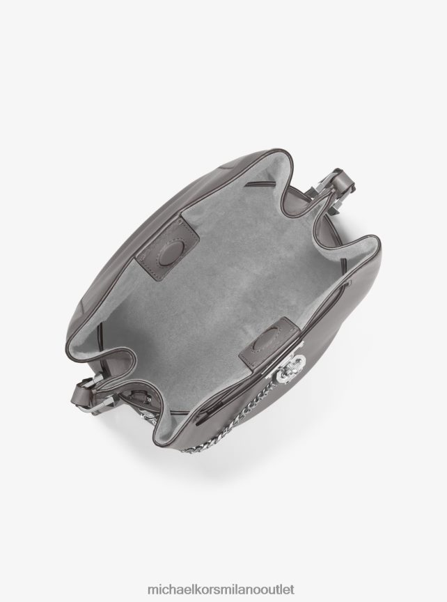 Michael Kors Borsa messenger media in pelle Hamilton Legacy donne grigio erica P06L0L685 Accessori