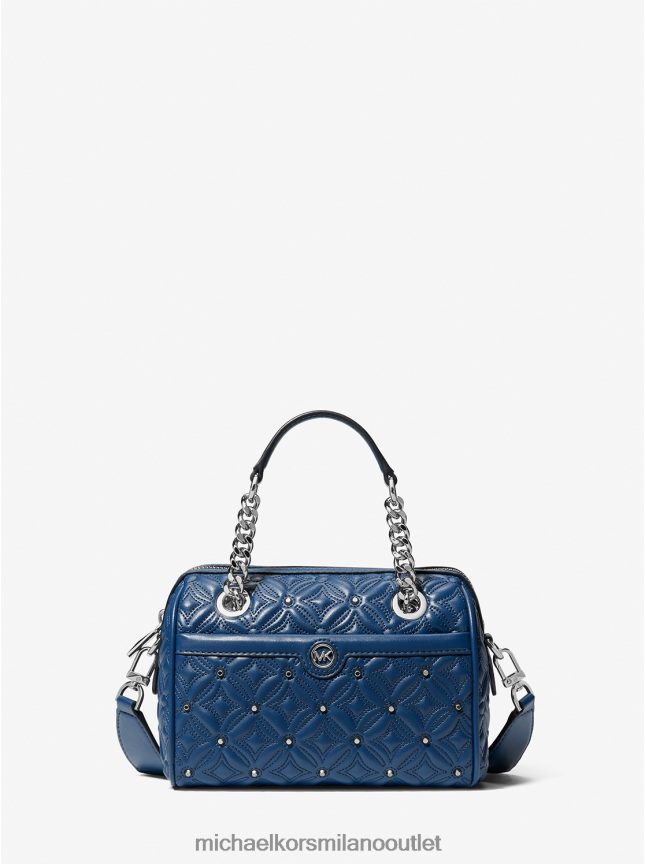 Michael Kors Borsone a tracolla Blaire extra small in ecopelle trapuntata donne fiume blu P06L0L676 Accessori