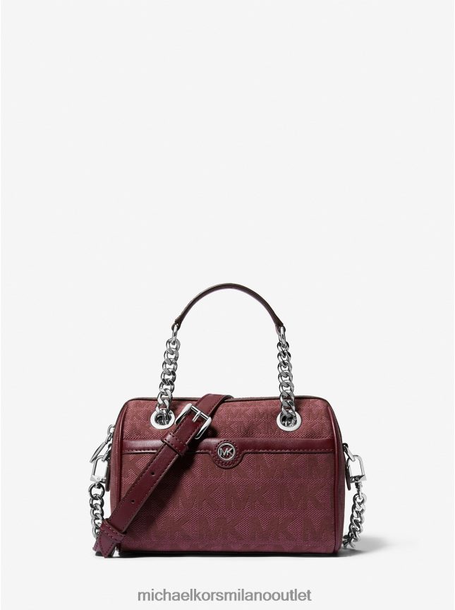 Michael Kors Borsone a tracolla Blaire extra small in jacquard con logo donne merlot P06L0L942 Accessori
