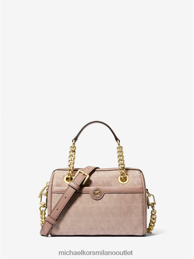 Michael Kors Borsone a tracolla Blaire extra small in jacquard con logo donne rosa tenue/fulvo P06L0L682 Accessori