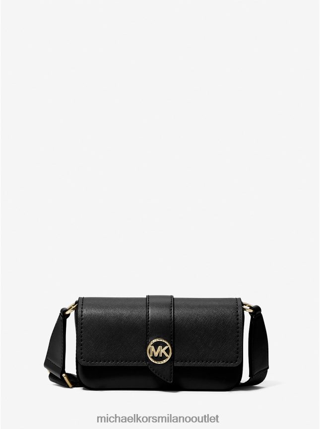 Michael Kors borsa a tracolla Greenwich extra piccola in pelle saffiano donne nero P06L0L858 Accessori