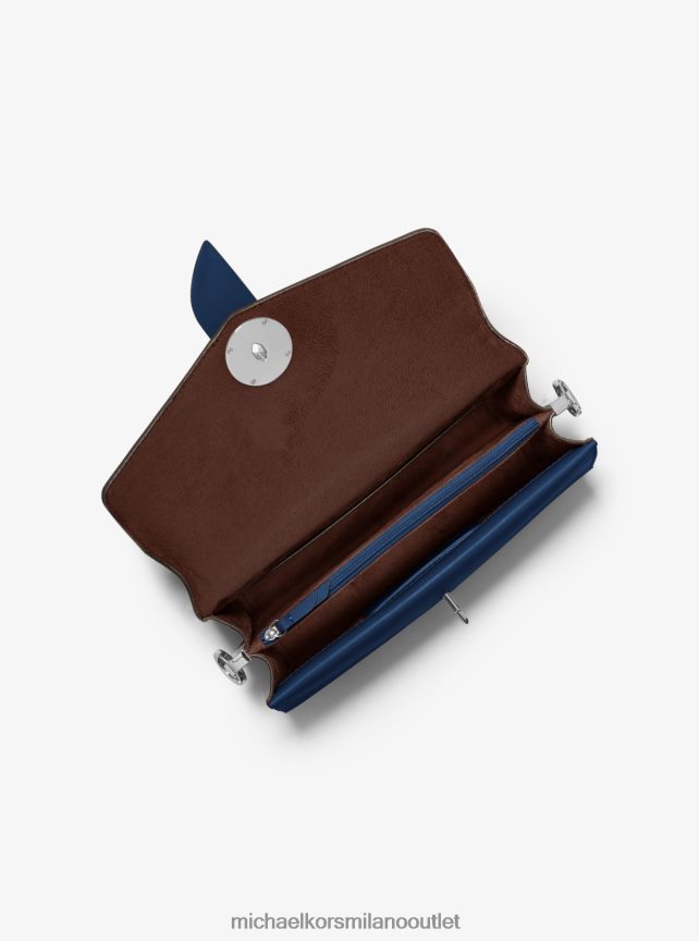 Michael Kors borsa a tracolla Greenwich media in pelle saffiano con borchie donne fiume blu P06L0L1336 Accessori