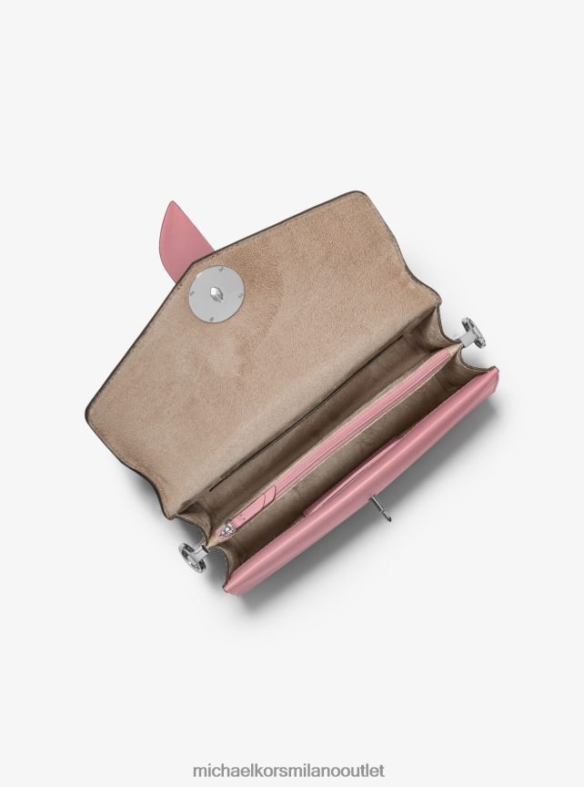 Michael Kors borsa a tracolla Greenwich media in pelle saffiano con borchie donne rosa reale P06L0L1334 Accessori