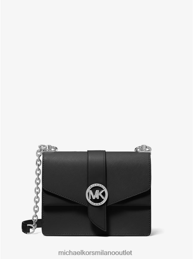 Michael Kors borsa a tracolla Greenwich piccola in pelle saffiano donne nero P06L0L999 Accessori