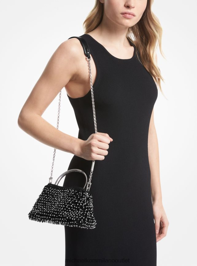 Michael Kors borsa a tracolla Rosie extra-small in pelle scamosciata decorata in edizione limitata donne nero P06L0L783 Accessori