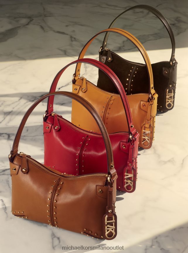 Michael Kors borsa a tracolla astor grande in pelle con borchie donne bagaglio P06L0L1291 Accessori