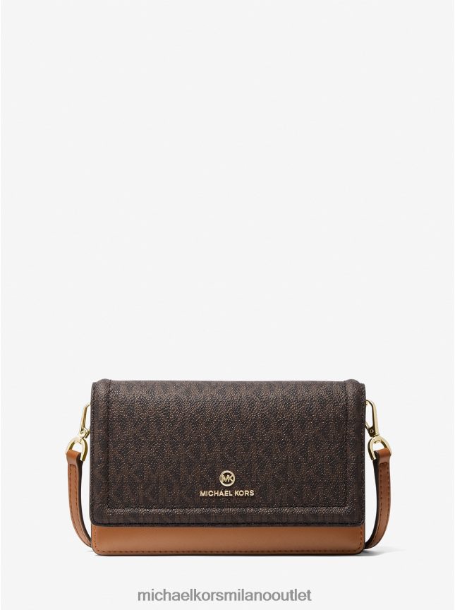 Michael Kors borsa a tracolla convertibile per smartphone jet set con logo piccolo donne brn/ghianda P06L0L756 Accessori