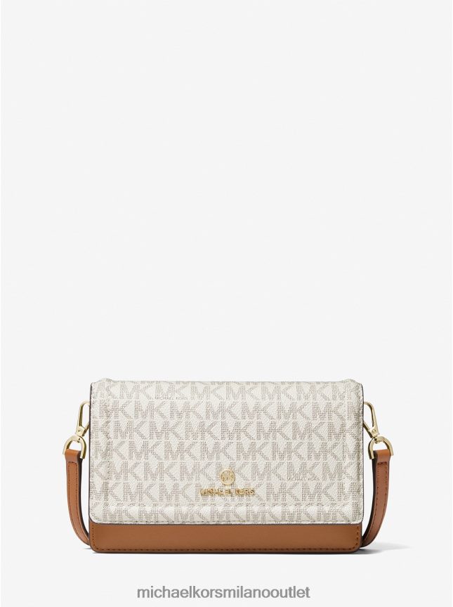 Michael Kors borsa a tracolla convertibile per smartphone jet set con logo piccolo donne vaniglia/ghianda P06L0L757 Accessori