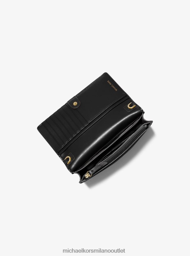 Michael Kors borsa a tracolla convertibile per smartphone jet set piccola in pelle martellata donne nero P06L0L1018 Accessori