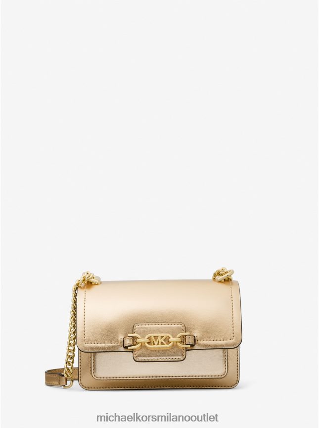 Michael Kors borsa a tracolla extra piccola in pelle metallizzata erica donne oro pallido P06L0L714 Accessori