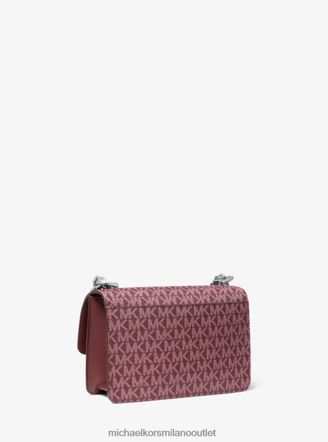 Michael Kors borsa a tracolla extra-small con logo erica donne merlot P06L0L949 Accessori