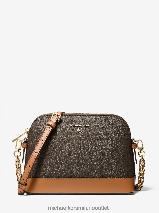 Michael Kors borsa a tracolla grande con cupola con logo donne brn/ghianda P06L0L934 Accessori