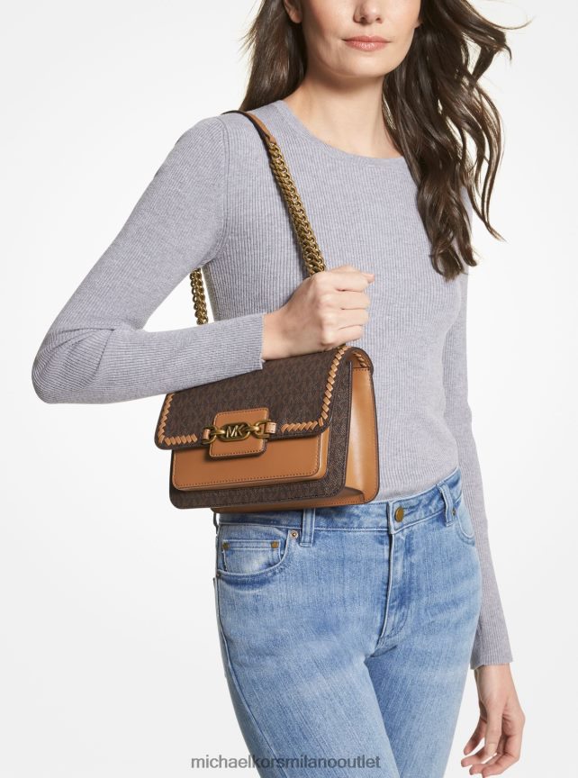 Michael Kors borsa a tracolla grande con logo color erica donne brn/ghianda P06L0L894 Accessori