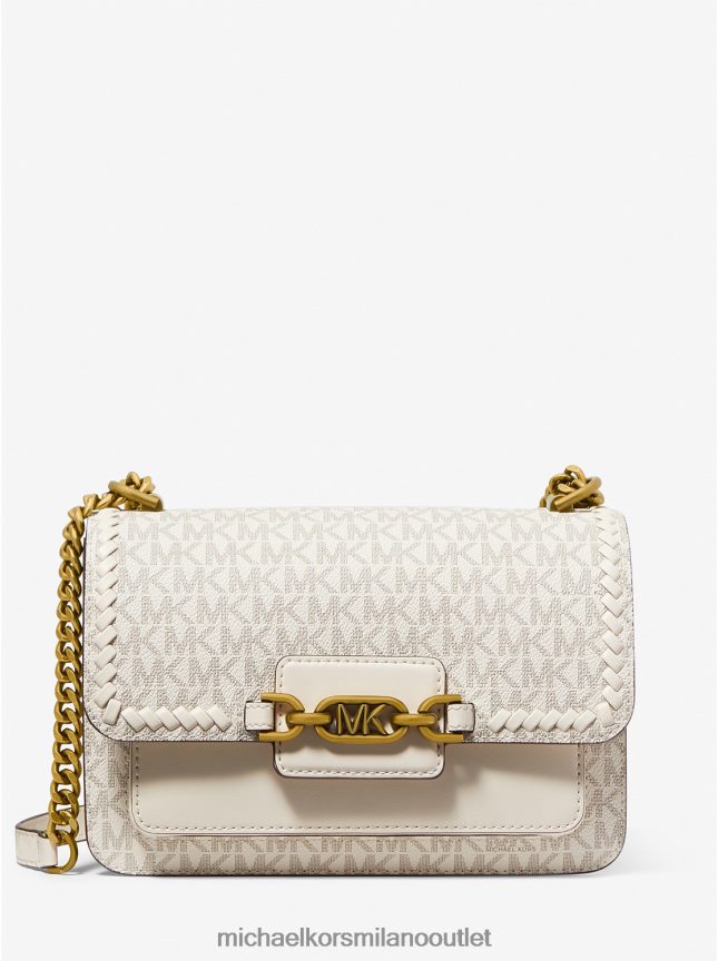 Michael Kors borsa a tracolla grande con logo color erica donne furgone/crema P06L0L895 Accessori