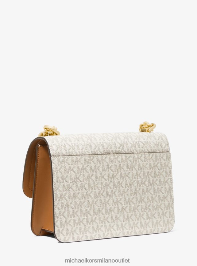 Michael Kors borsa a tracolla grande con logo color erica donne vaniglia/ghianda P06L0L837 Accessori