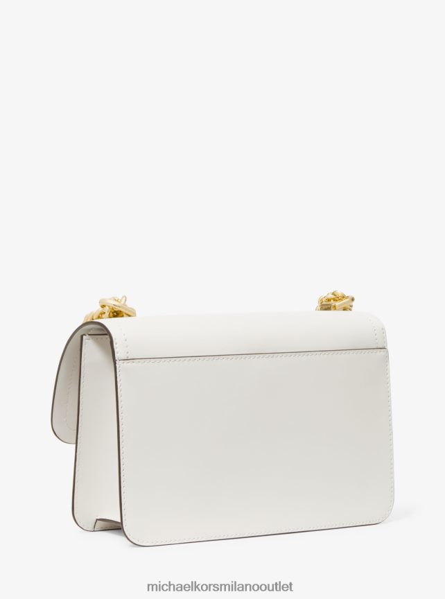 Michael Kors borsa a tracolla grande in pelle color erica donne bianco ottico P06L0L841 Accessori