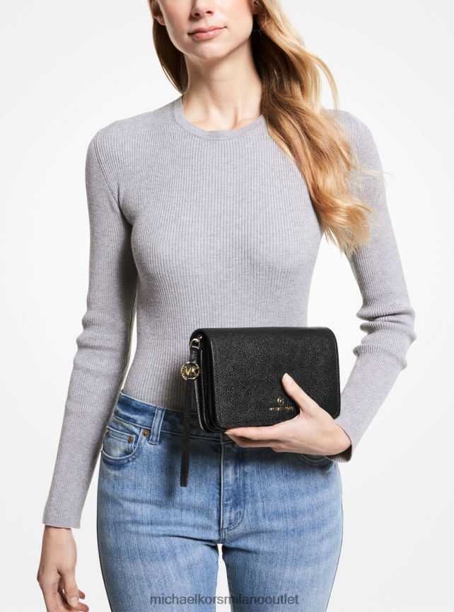 Michael Kors borsa a tracolla jet set grande in pelle martellata donne nero P06L0L763 Accessori