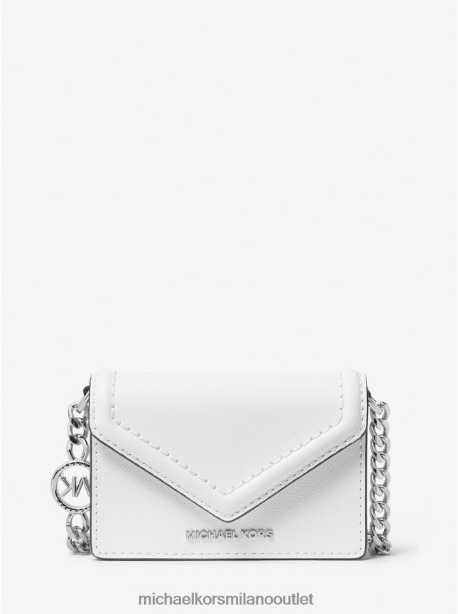 Michael Kors borsa a tracolla jet set in micro pelle saffiano donne bianco ottico P06L0L739 Accessori