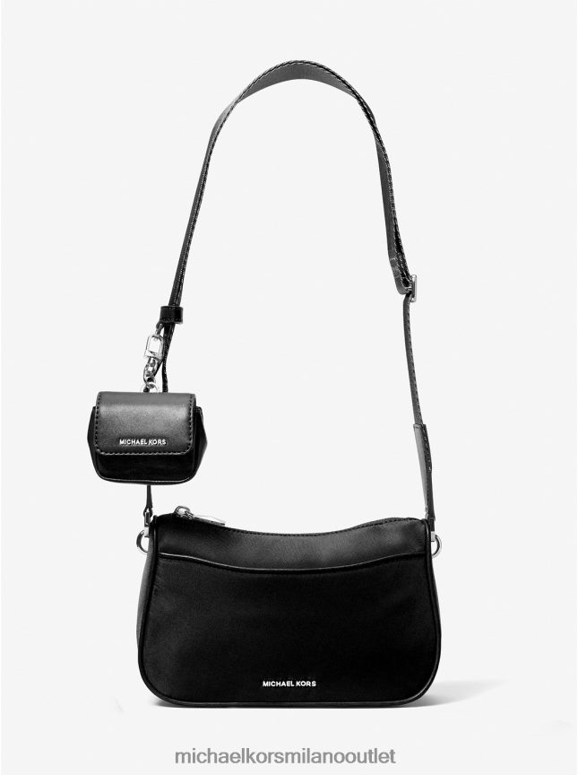 Michael Kors borsa a tracolla jet set media in gabardine di nylon con custodia per apple airpods pro donne nero P06L0L729 Accessori