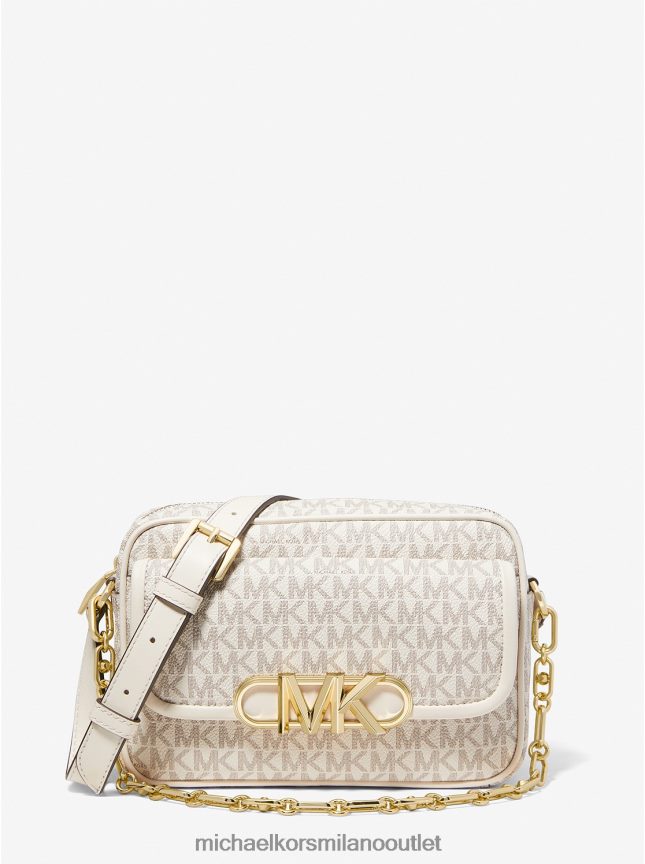 Michael Kors borsa a tracolla media con logo Parker donne furgone/crema P06L0L675 Accessori