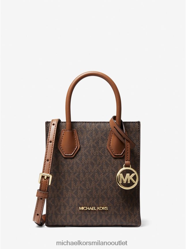 Michael Kors borsa a tracolla mercer extra-small con logo e pelle donne marrone P06L0L977 Accessori